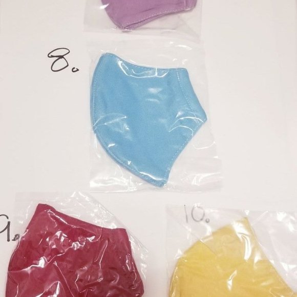 10x family pack Handmade face mask solid colours - Picture 5 of 10